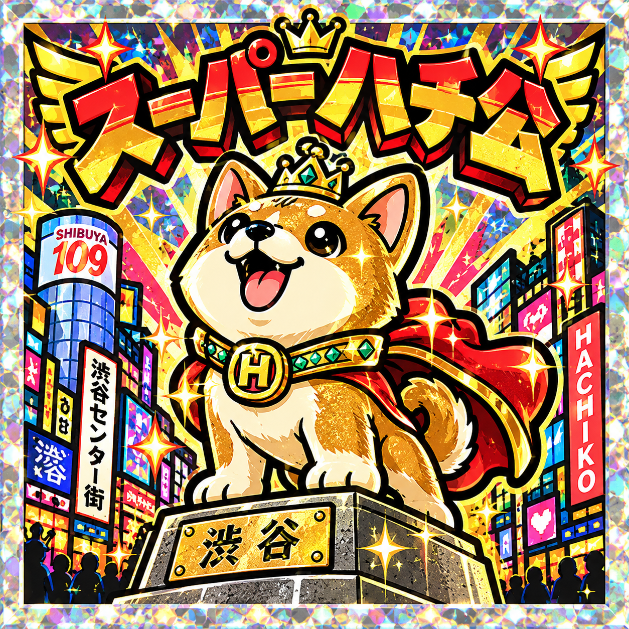 スーパーハチ公のコレクションシール
